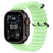 Apple Watch Ultra 3 (2025) 49mm Black Titanium Case with Neon Green Ocean Band