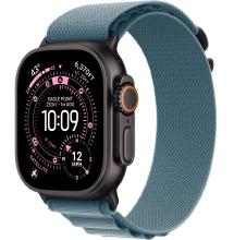 Apple Watch Ultra 3 (2025) 49mm Black Titanium Case with Light Blue Alpine Loop