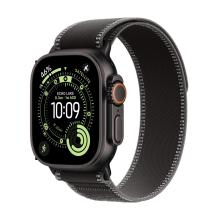 Apple Watch Ultra 2 (2024) 49mm Black Titanium Case with Black Trail Loop (S/M)