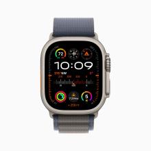 Apple Watch Ultra 2 (2024) 49mm Black Titanium Case with Tan Alpine Loop Large