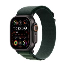 Apple Watch Ultra 2 (2024) 49mm Black Titanium Case with Dark Green Alpine Loop Large
