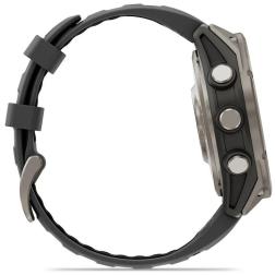 Смарт-часы Garmin Fenix 8 Pro 47 mm Amoled Sapphire Lens Titanium With Graphite/Black Silicone Band, серый (010-03198-11)
