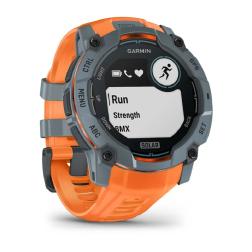 Умные часы Garmin Instinct 3 50mm Solar, серый с оранжевым ремешком (010-02935-01)