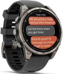 Смарт-часы Garmin Fenix 8 Pro 47 mm Amoled Sapphire Lens Titanium With Graphite/Black Silicone Band, серый (010-03198-11)