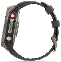 Смарт-часы Garmin Fenix 8 Pro 51 mm Amoled Sapphire Lens Titanium With Graphite/Black Silicone Band, серый (010-03199-11)