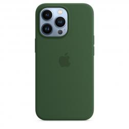 Силиконовый чехол MagSafe для iPhone 13 Pro Max, цвет «зелёный клевер»